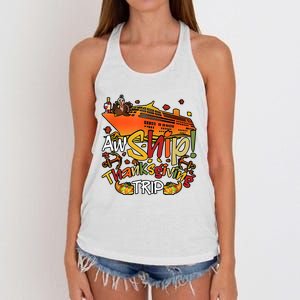 Thanksgiving Trip Cruise Matching Team Women's Knotted Racerback Tank