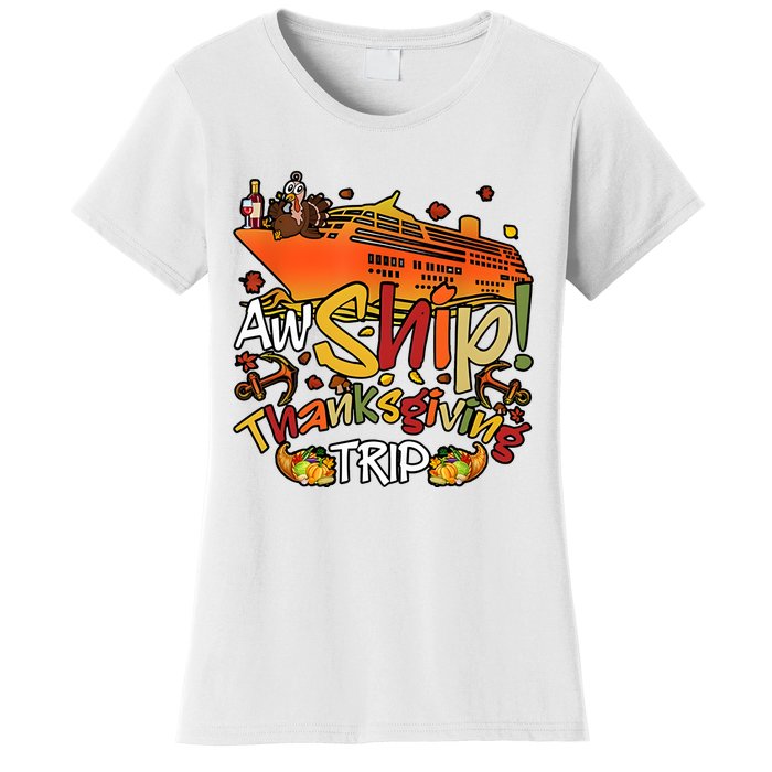 Thanksgiving Trip Cruise Matching Team Women's T-Shirt