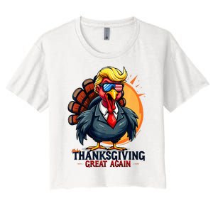 Thanksgivin Trump Costume Women's Crop Top Tee