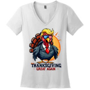 Thanksgivin Trump Costume Women's V-Neck T-Shirt