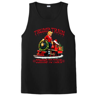 Trump Train Christmas Coming To Town Santa PosiCharge Competitor Tank