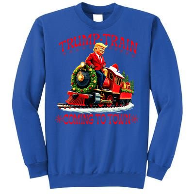 Trump Train Christmas Coming To Town Santa Sweatshirt