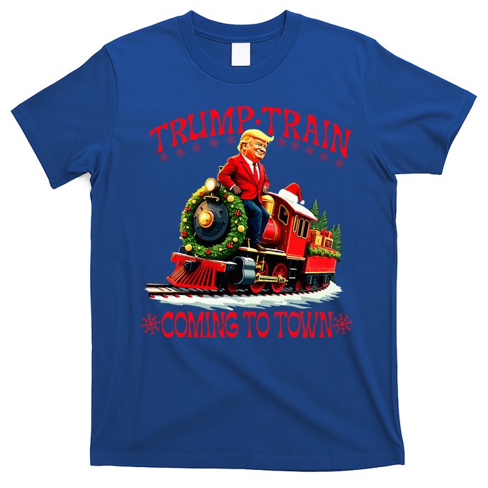 Trump Train Christmas Coming To Town Santa T-Shirt