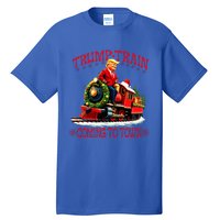 Trump Train Christmas Coming To Town Santa Tall T-Shirt