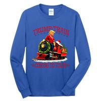 Trump Train Christmas Coming To Town Santa Tall Long Sleeve T-Shirt