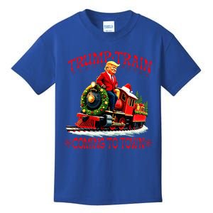 Trump Train Christmas Coming To Town Santa Kids T-Shirt