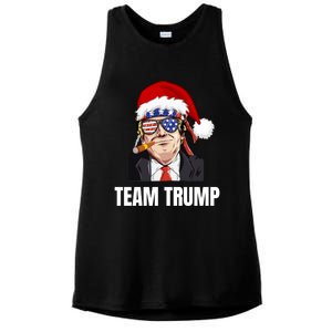 Team Trump Christmas Pajama Dear Santa All I Want Is A New Gift Ladies PosiCharge Tri-Blend Wicking Tank