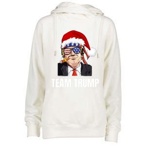 Team Trump Christmas Pajama Dear Santa All I Want Is A New Gift Womens Funnel Neck Pullover Hood