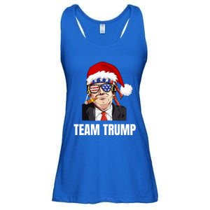 Team Trump Christmas Pajama Dear Santa All I Want Is A New Gift Ladies Essential Flowy Tank