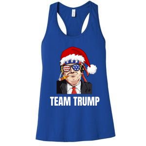 Team Trump Christmas Pajama Dear Santa All I Want Is A New Gift Women's Racerback Tank