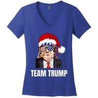 Team Trump Christmas Pajama Dear Santa All I Want Is A New Gift Women's V-Neck T-Shirt