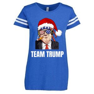 Team Trump Christmas Pajama Dear Santa All I Want Is A New Gift Enza Ladies Jersey Football T-Shirt