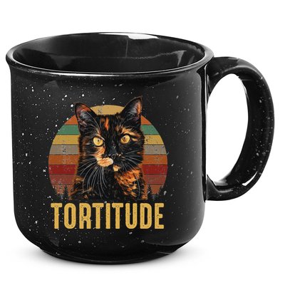 Tortitude Tortoiseshell Cat 15oz Campfire Ceramic Mug
