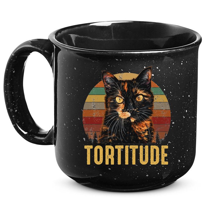 Tortitude Tortoiseshell Cat 15oz Campfire Ceramic Mug