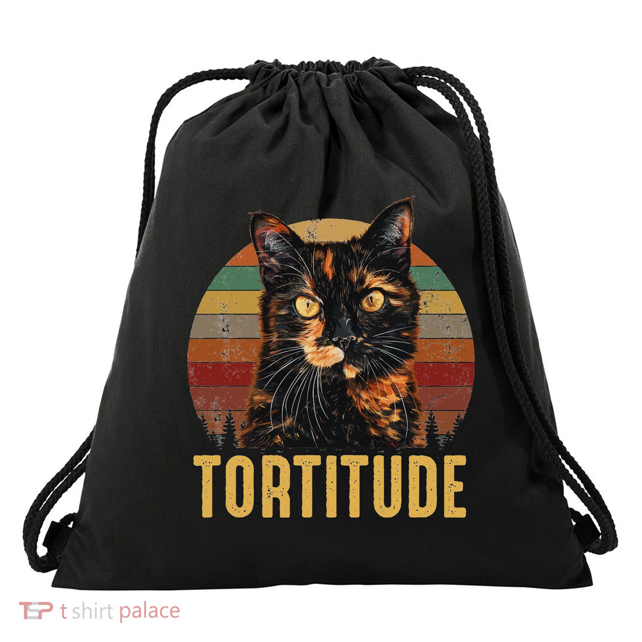 Tortitude Tortoiseshell Cat Drawstring Bag