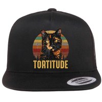 Tortitude Tortoiseshell Cat Flat Bill Trucker Hat