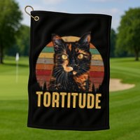 Tortitude Tortoiseshell Cat Golf Towel