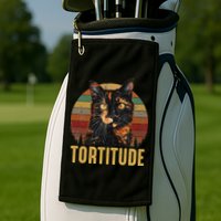 Tortitude Tortoiseshell Cat Golf Towel