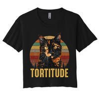 Tortitude Tortoiseshell Cat Women's Crop Top Tee