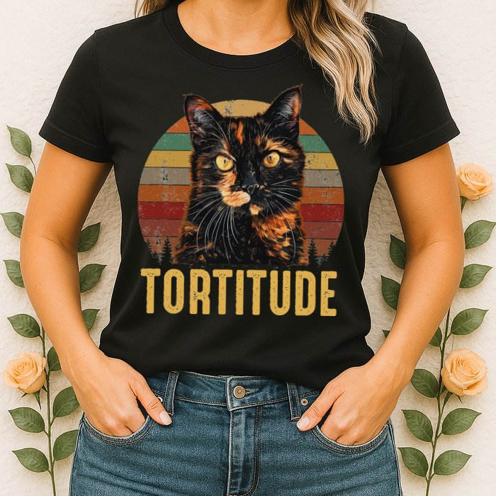 Tortitude Tortoiseshell Cat Womens T-Shirt