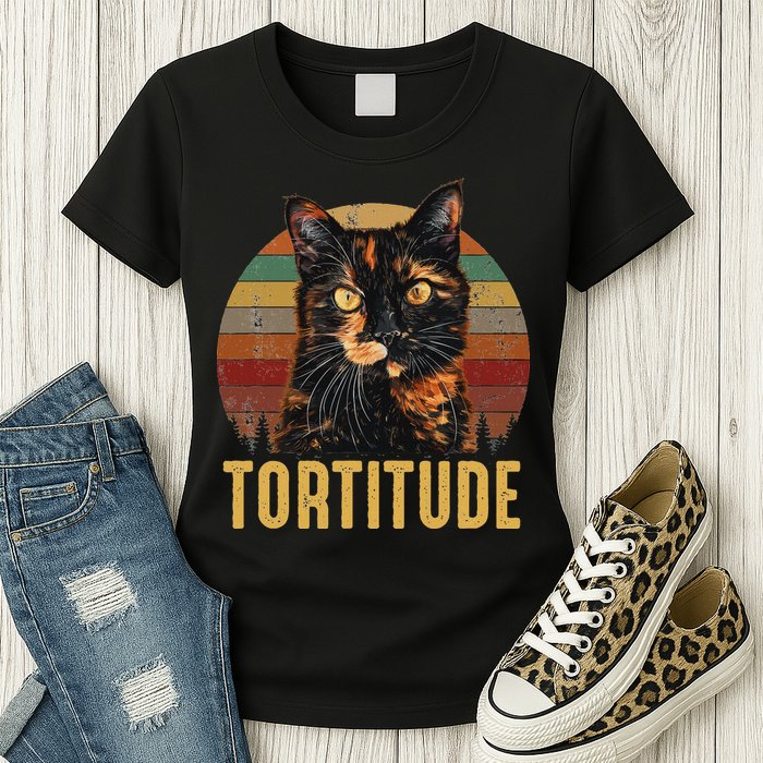 Tortitude Tortoiseshell Cat Womens T-Shirt