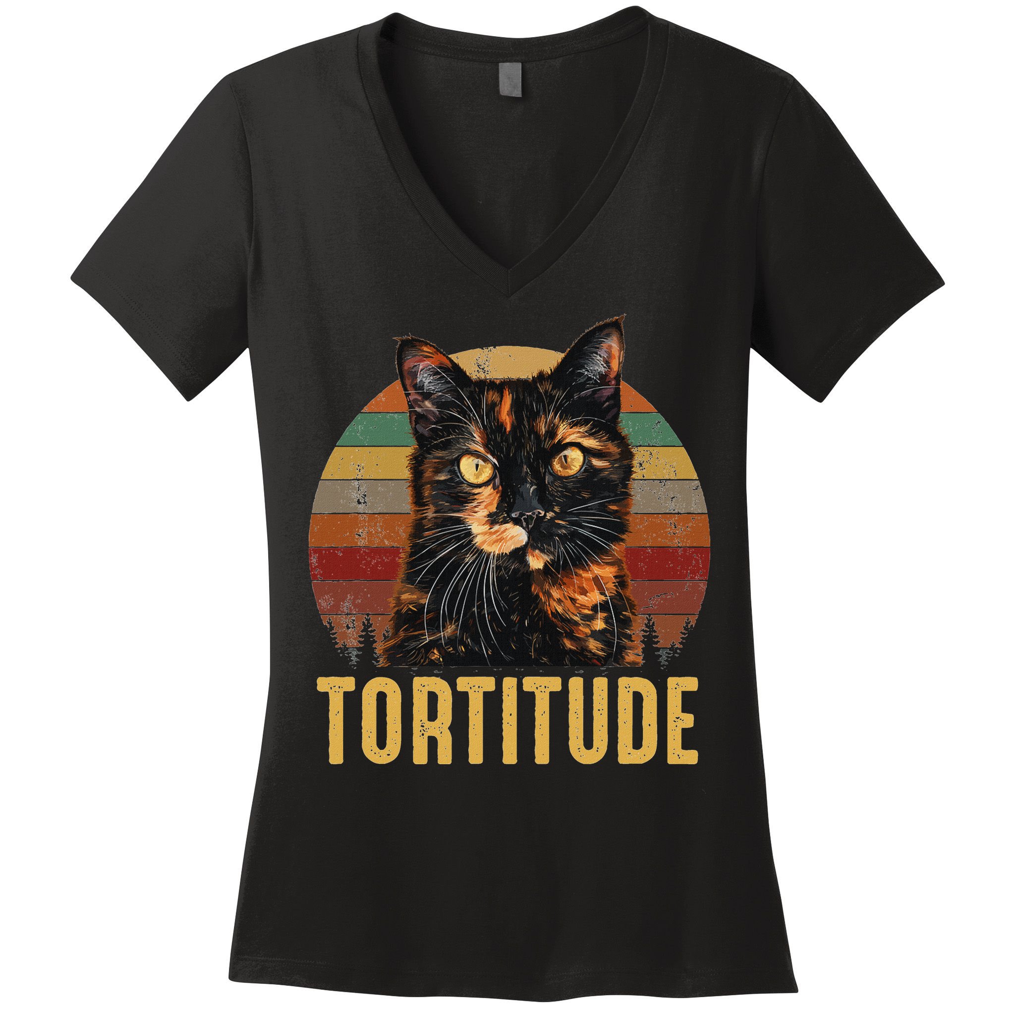 Tortitude Tortoiseshell Cat Women's V-Neck T-Shirt