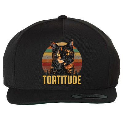 Tortitude Tortoiseshell Cat Wool Snapback Cap