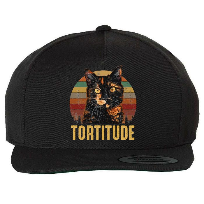 Tortitude Tortoiseshell Cat Wool Snapback Cap