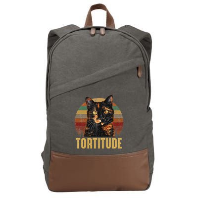 Tortitude Tortoiseshell Cat Cotton Canvas Backpack