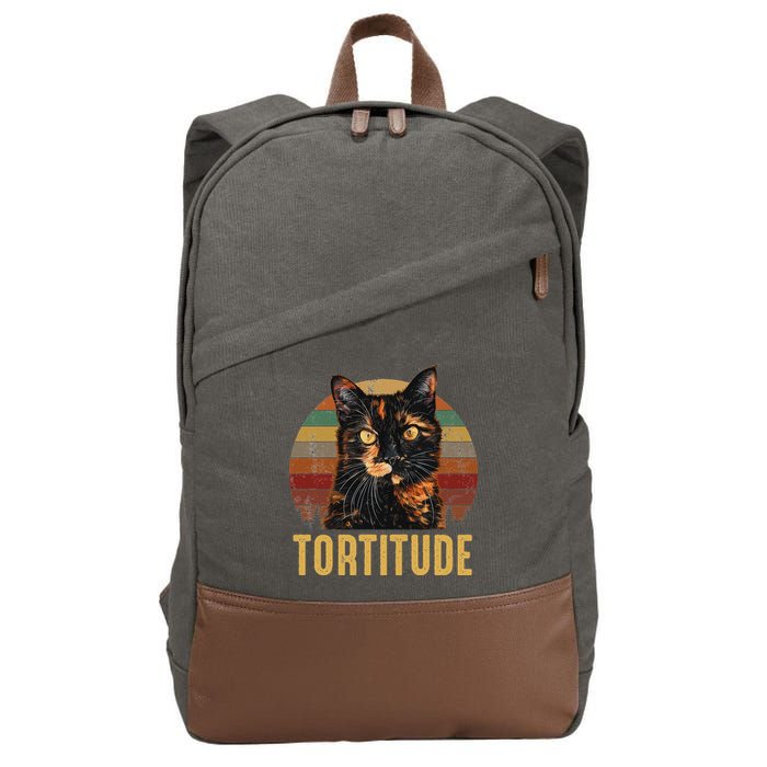 Tortitude Tortoiseshell Cat Cotton Canvas Backpack
