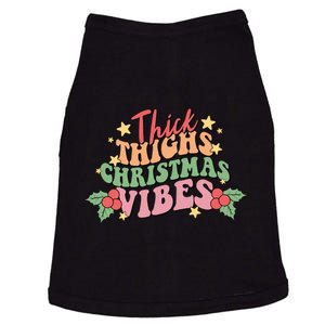 Thick Thighs Christmas Vibes Retro Holiday Funny Doggie Tank