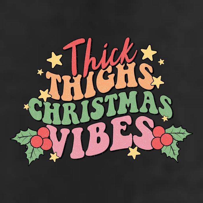 Thick Thighs Christmas Vibes Retro Holiday Funny Adult Drive Performance Visor