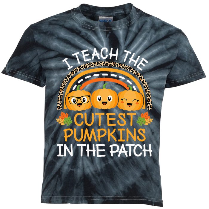 Teach The Cutest Pumpkins In The Patch Halloween Teacher Kids Tie-Dye T-Shirt