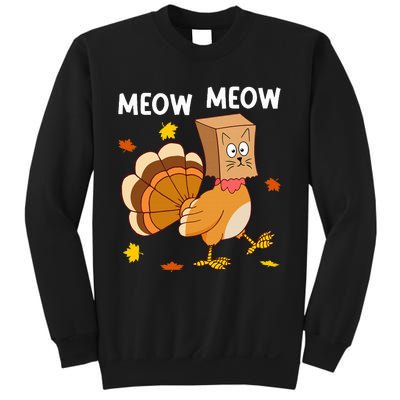 Thanksgiving Turkey Cat Meow Sweatshirt