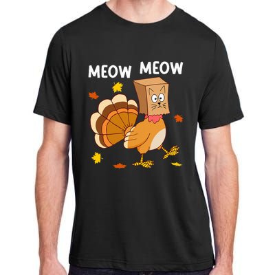 Thanksgiving Turkey Cat Meow Adult ChromaSoft Performance T-Shirt