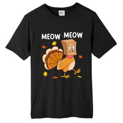 Thanksgiving Turkey Cat Meow Tall Fusion ChromaSoft Performance T-Shirt