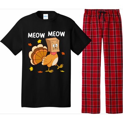 Thanksgiving Turkey Cat Meow Pajama Set