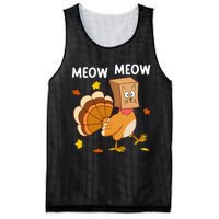 Thanksgiving Turkey Cat Meow Mesh Reversible Basketball Jersey Tank