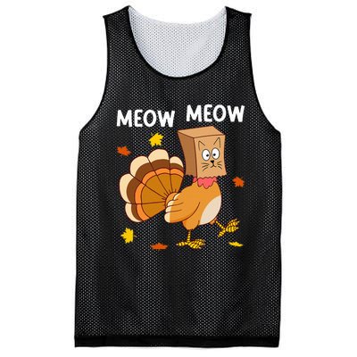 Thanksgiving Turkey Cat Meow Mesh Reversible Basketball Jersey Tank