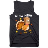 Thanksgiving Turkey Cat Meow Tank Top