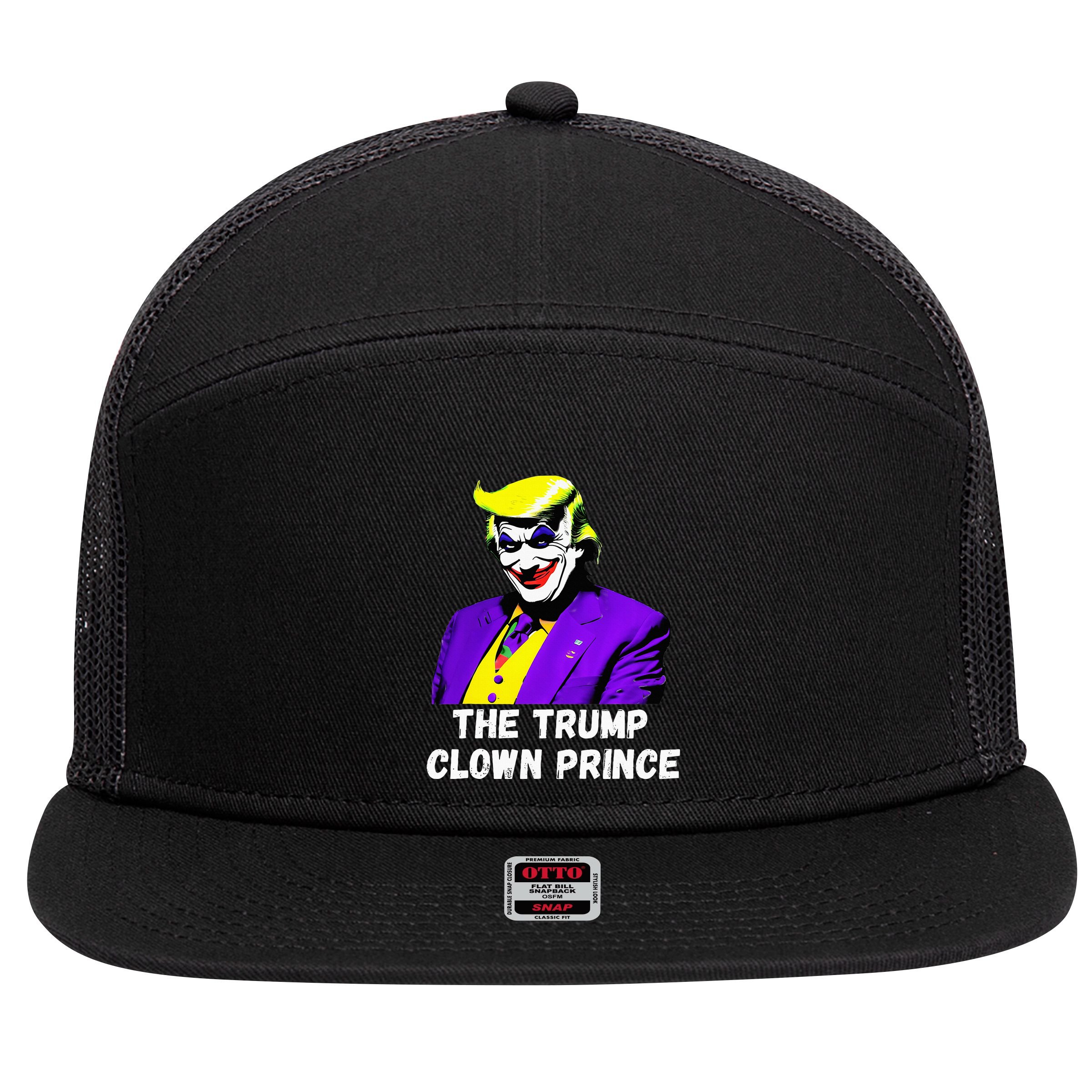 The Trump Clown Prince 7 Panel Mesh Trucker Snapback Hat