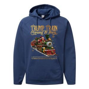 Trump Train Coming To Town Christmas Performance Fleece Hoodie