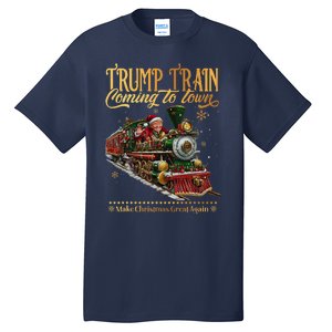 Trump Train Coming To Town Christmas Tall T-Shirt