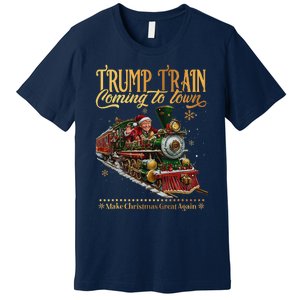 Trump Train Coming To Town Christmas Premium T-Shirt