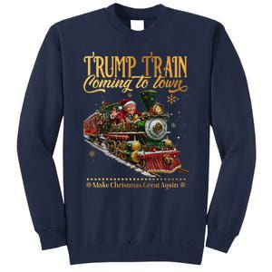 Trump Train Coming To Town Christmas Tall Sweatshirt