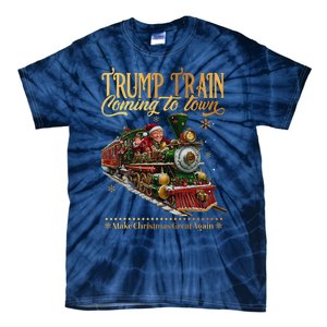 Trump Train Coming To Town Christmas Tie-Dye T-Shirt