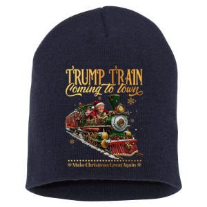 Trump Train Coming To Town Christmas Short Acrylic Beanie