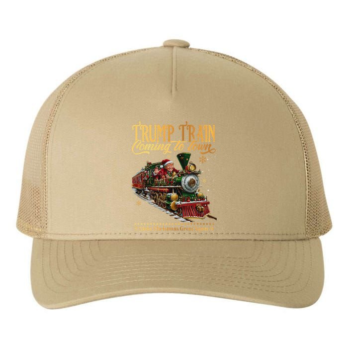 Trump Train Coming To Town Christmas Yupoong Adult 5-Panel Trucker Hat