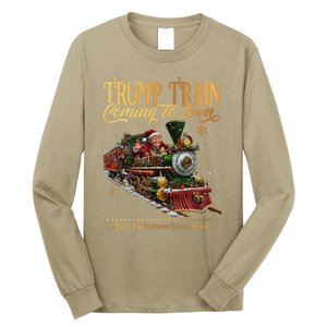 Trump Train Coming To Town Christmas Long Sleeve Shirt