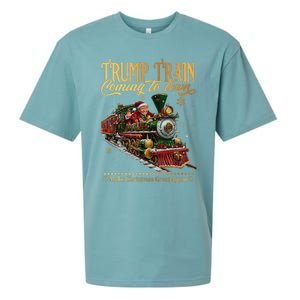 Trump Train Coming To Town Christmas Sueded Cloud Jersey T-Shirt